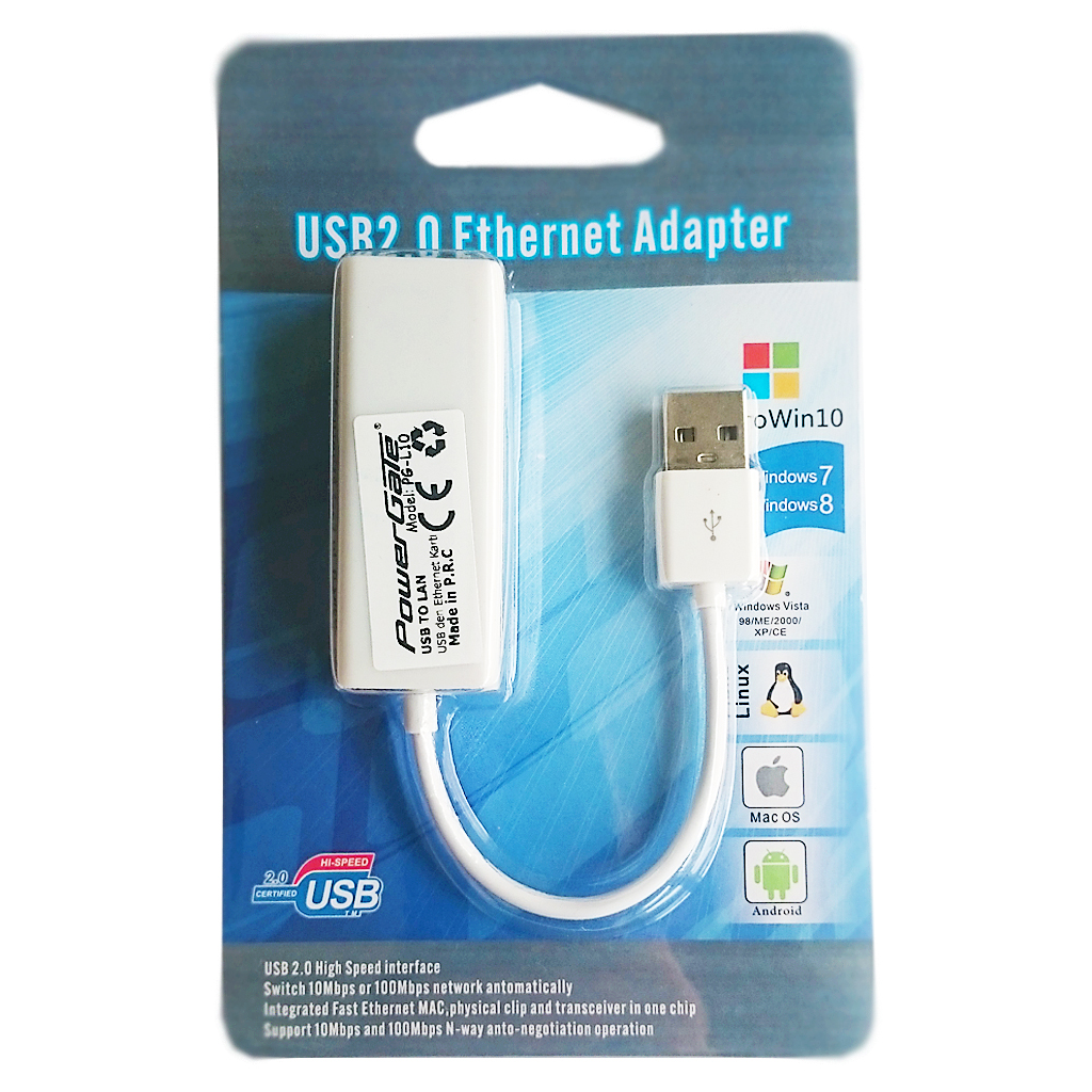 POWERGATE PG-L10, USB to RJ45, Ethernet Kartı